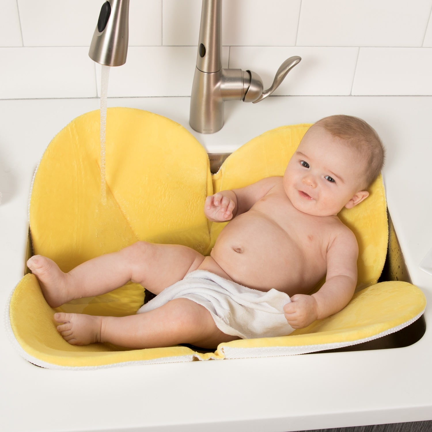 UK Blooming Bath Tub Mat Baby Infant Flower Bathing Sink Cushion